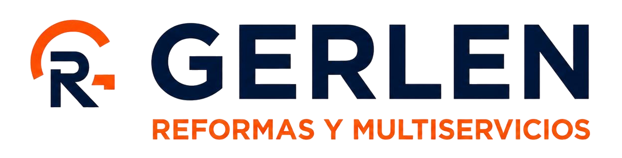 A logo with a solid black background features a stylized orange arc shape partially encircling a dark blue capital 'R' and a